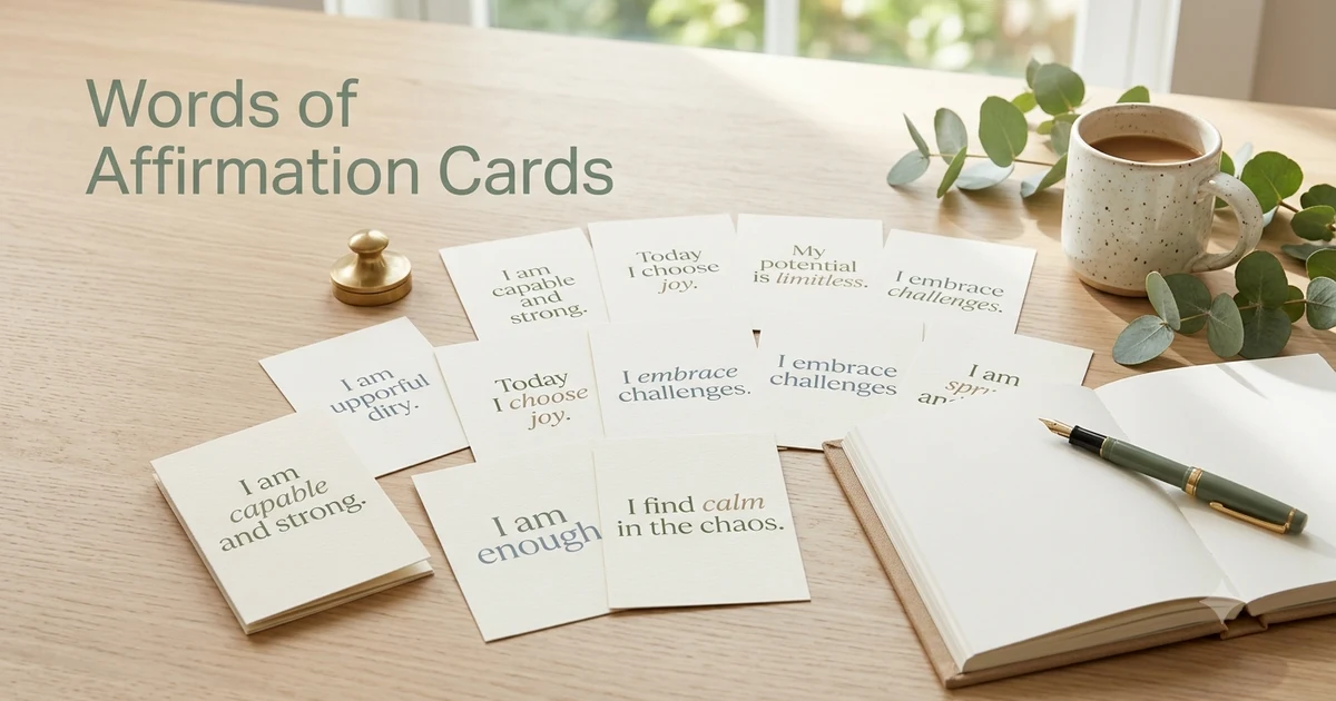 words of affirmation cards