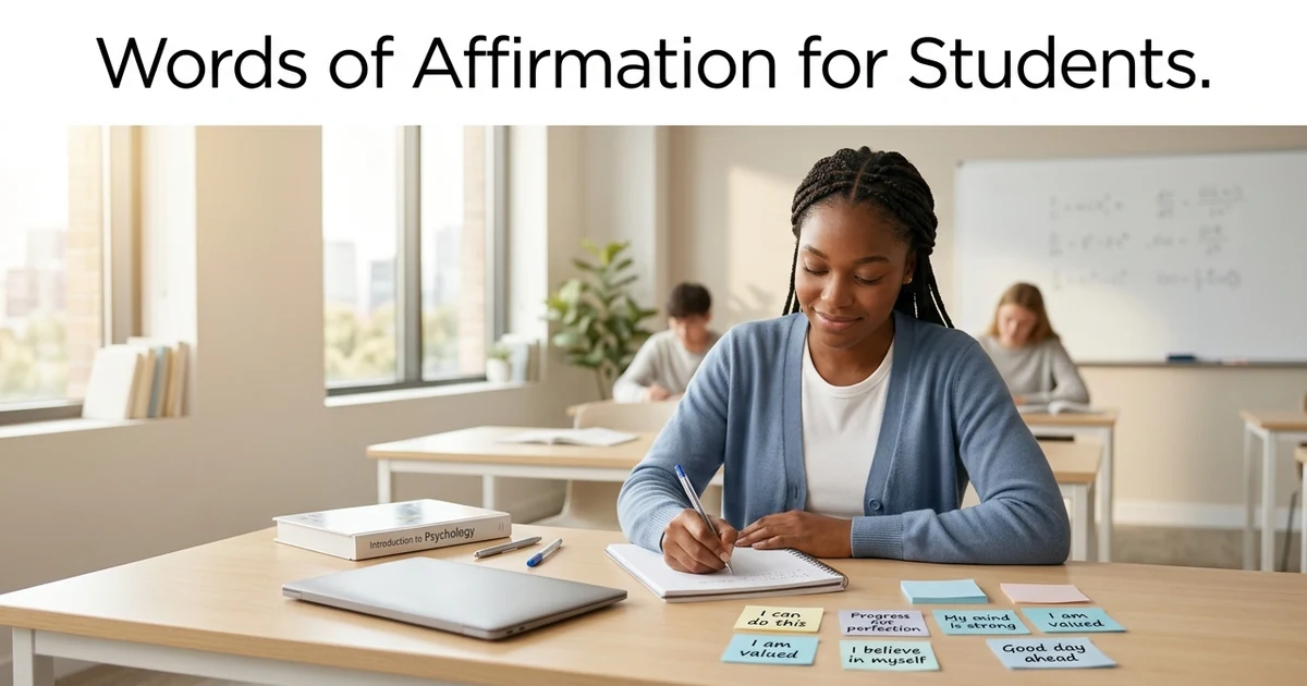 Words of Affirmation for Students
