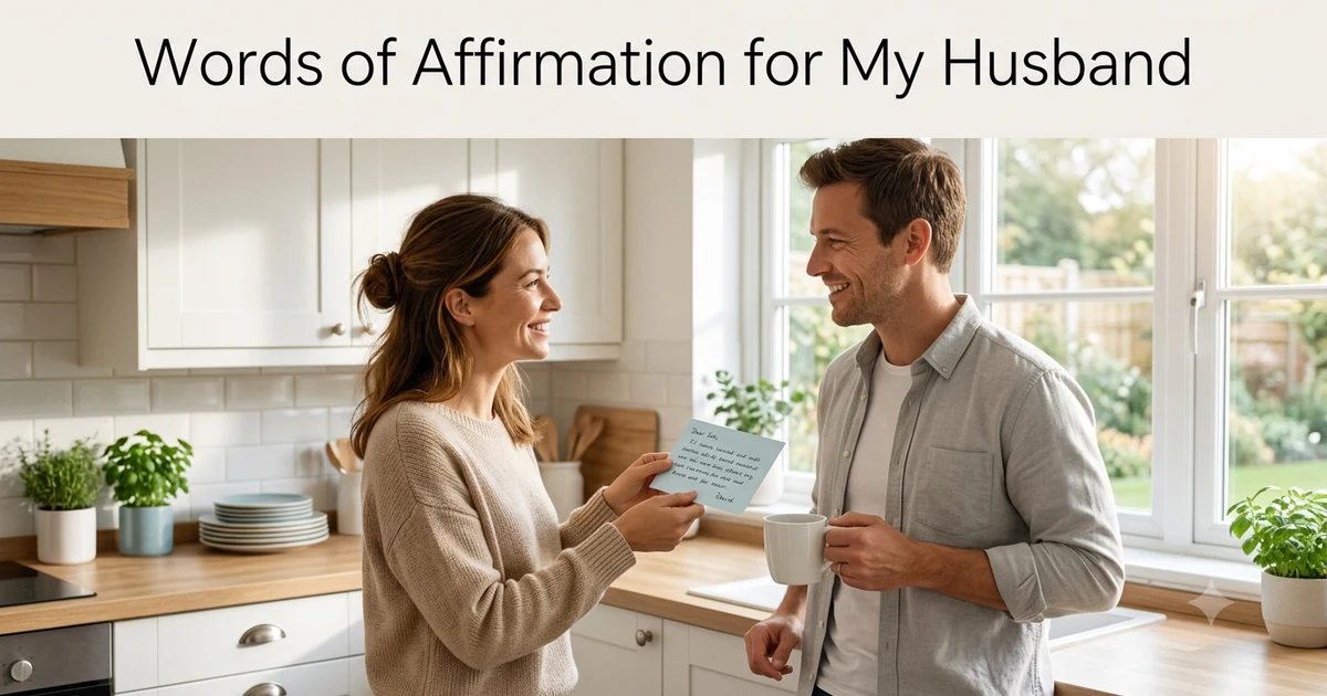 Words of Affirmation for My Husband