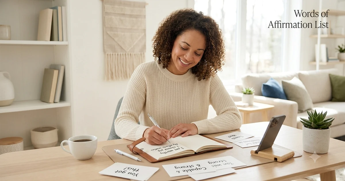 words of affirmation list