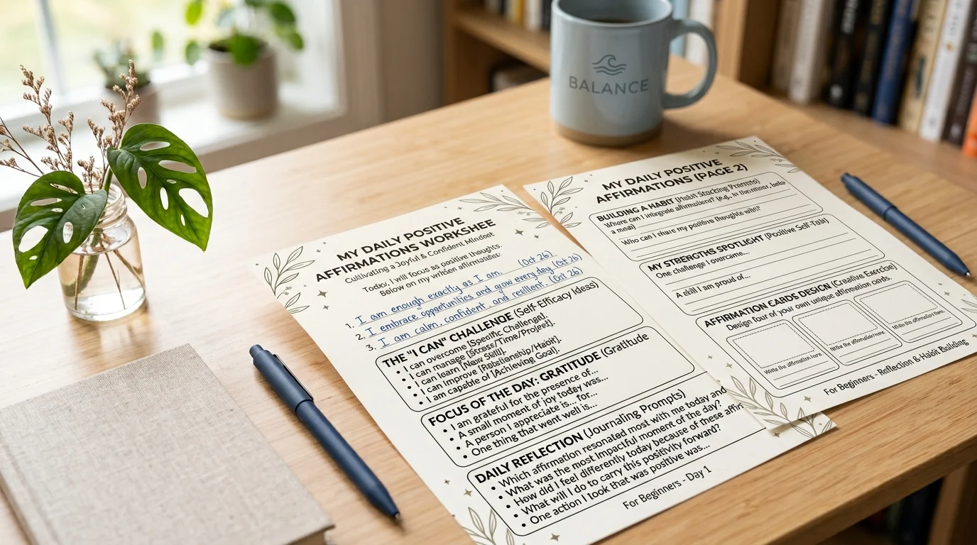 positive affirmations worksheet pdf