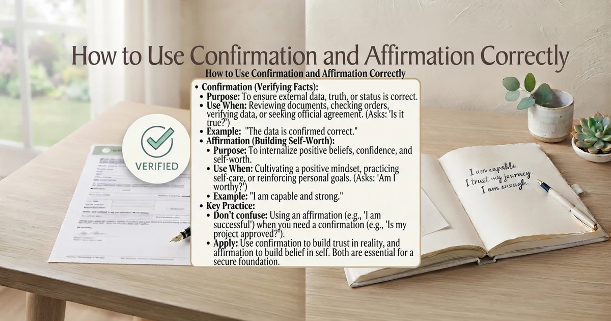 confirmation vs affirmation