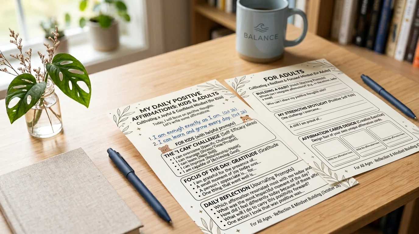 positive affirmations worksheet pdf