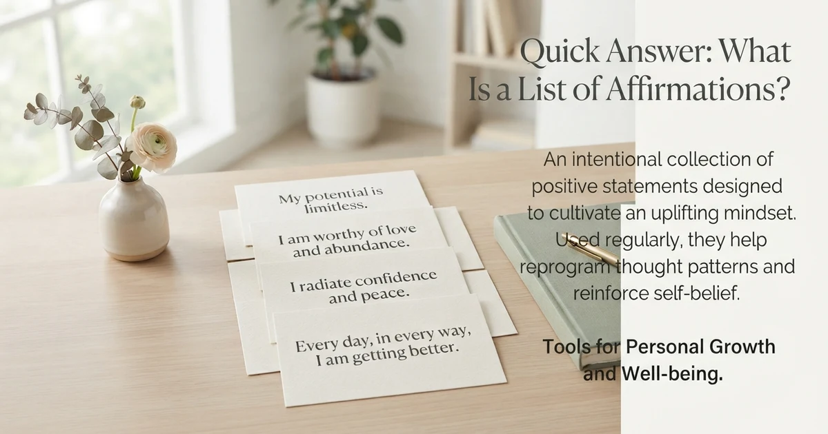 list of affirmations