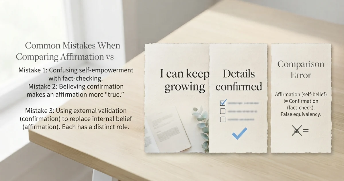 affirmation vs confirmation