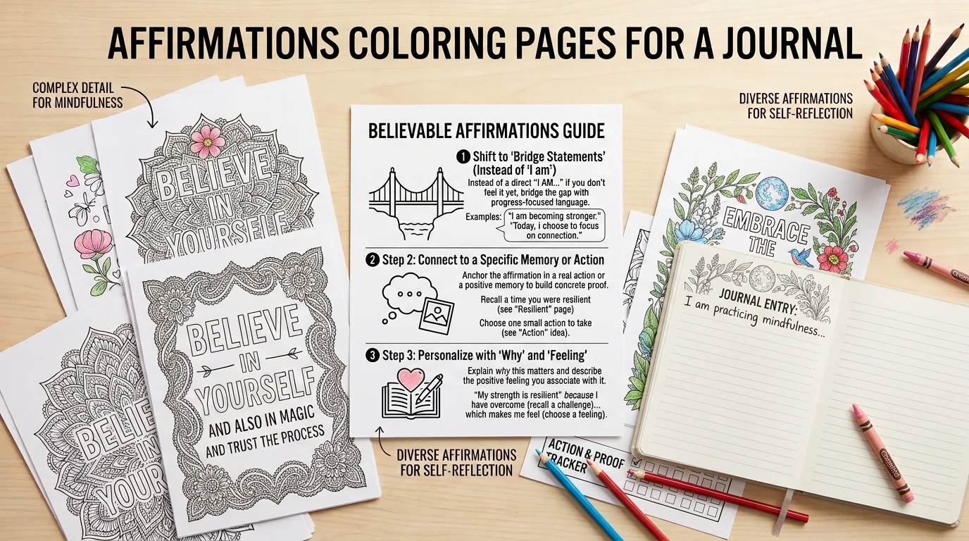 affirmations coloring pages