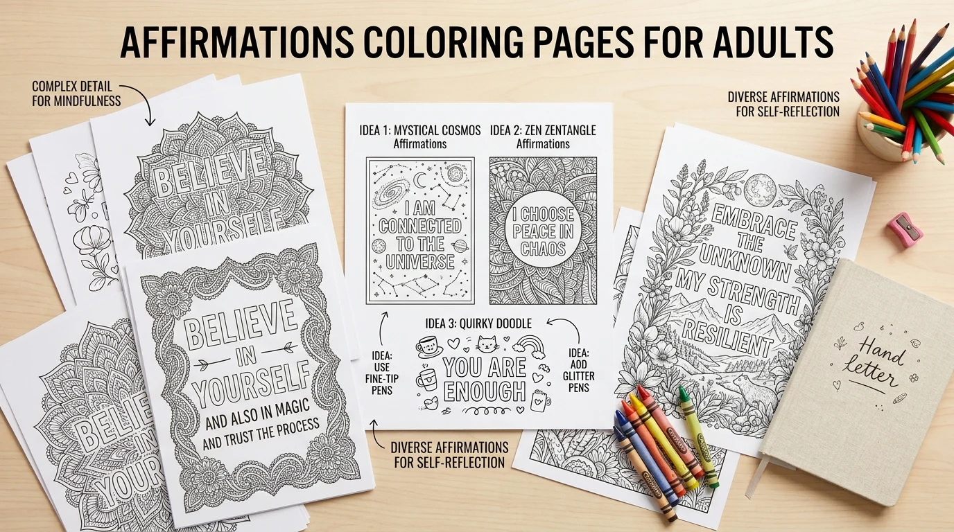 affirmations coloring pages