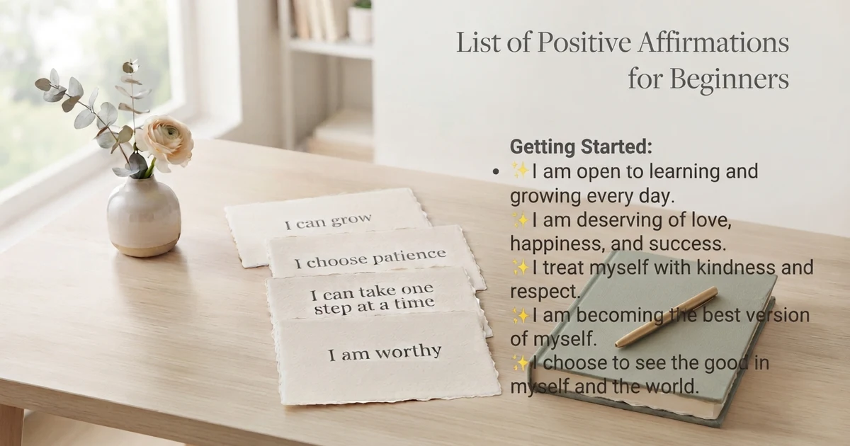 list of positive affirmations