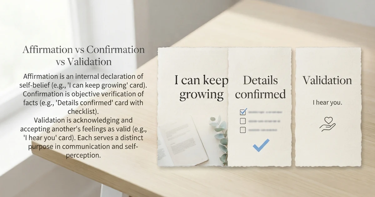 affirmation vs confirmation