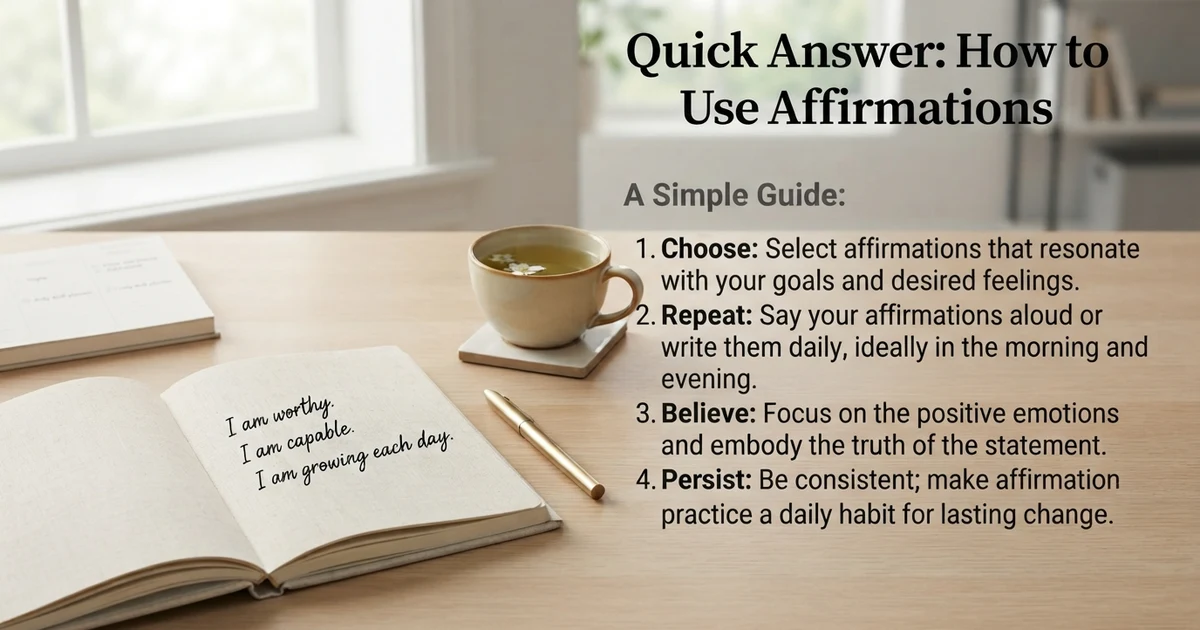 how to use affirmations