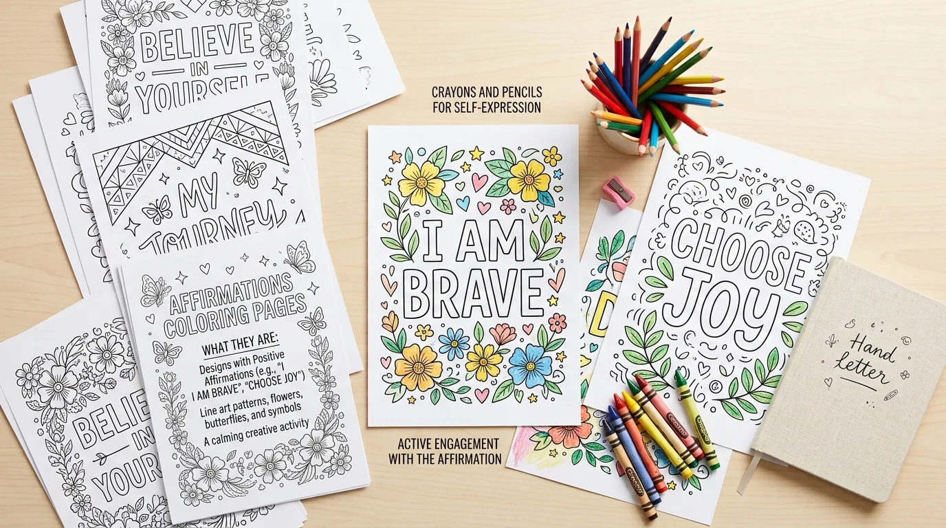 affirmations coloring pages