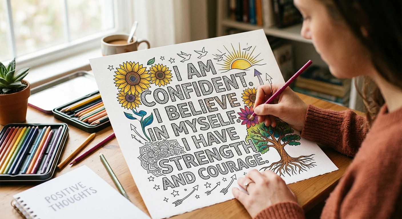 free printable positive affirmation coloring pages