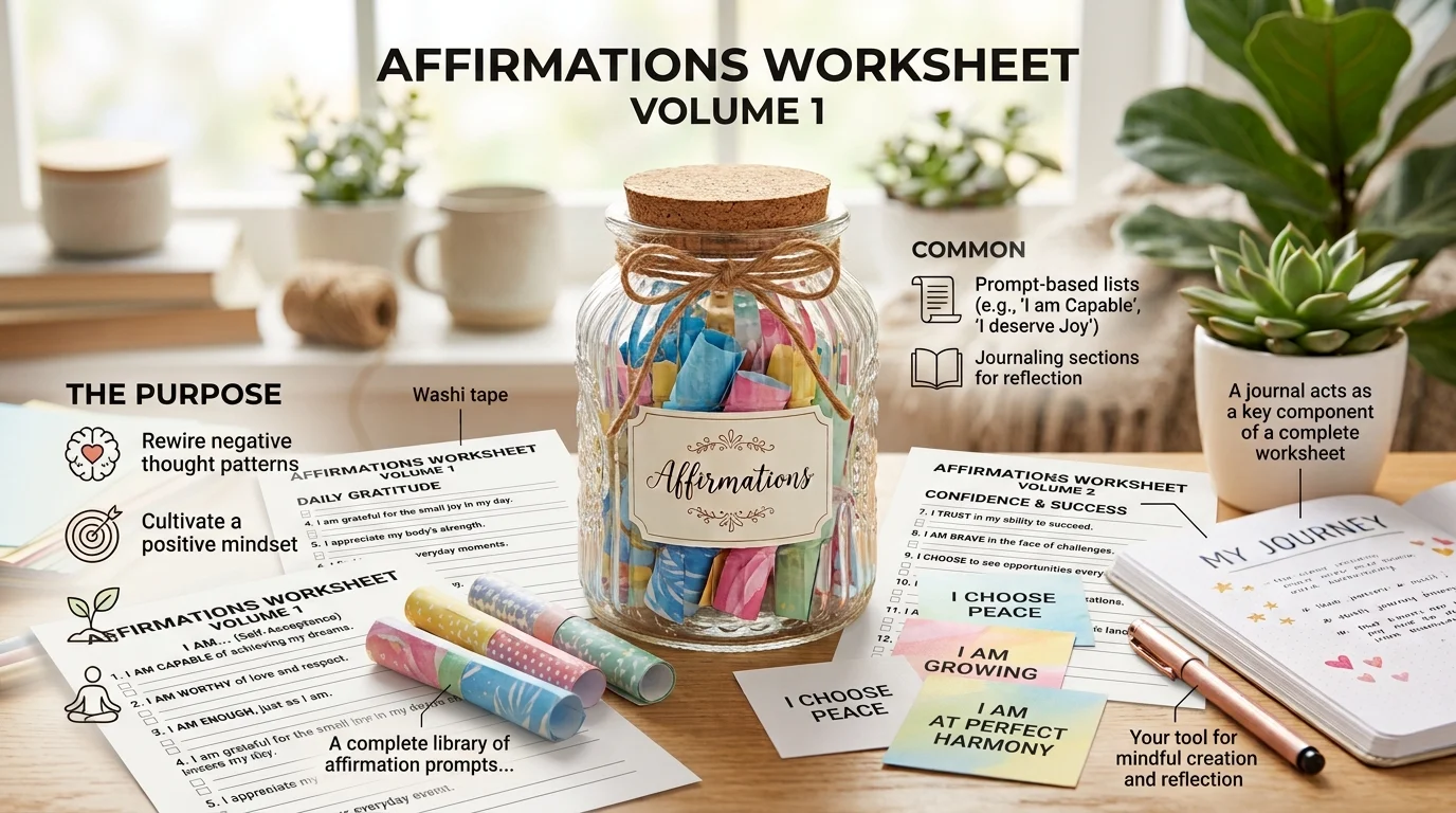 positive affirmations worksheet