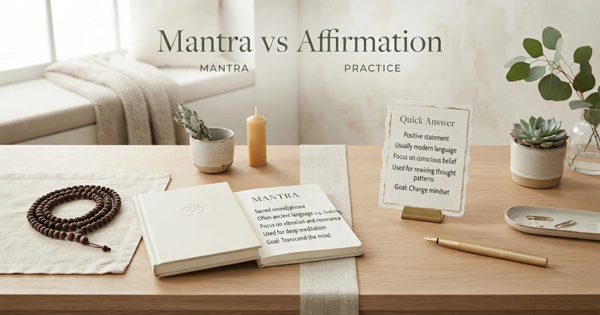 mantra vs affirmation