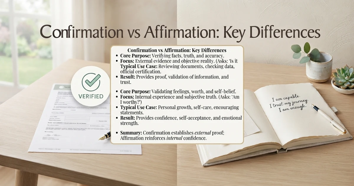confirmation vs affirmation