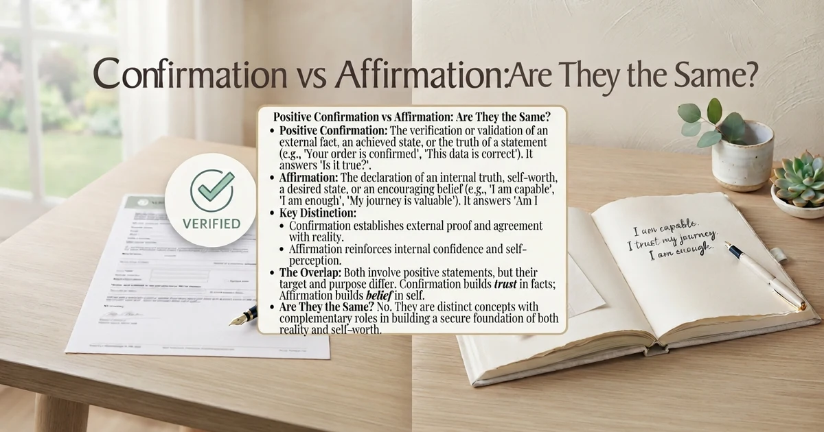 confirmation vs affirmation