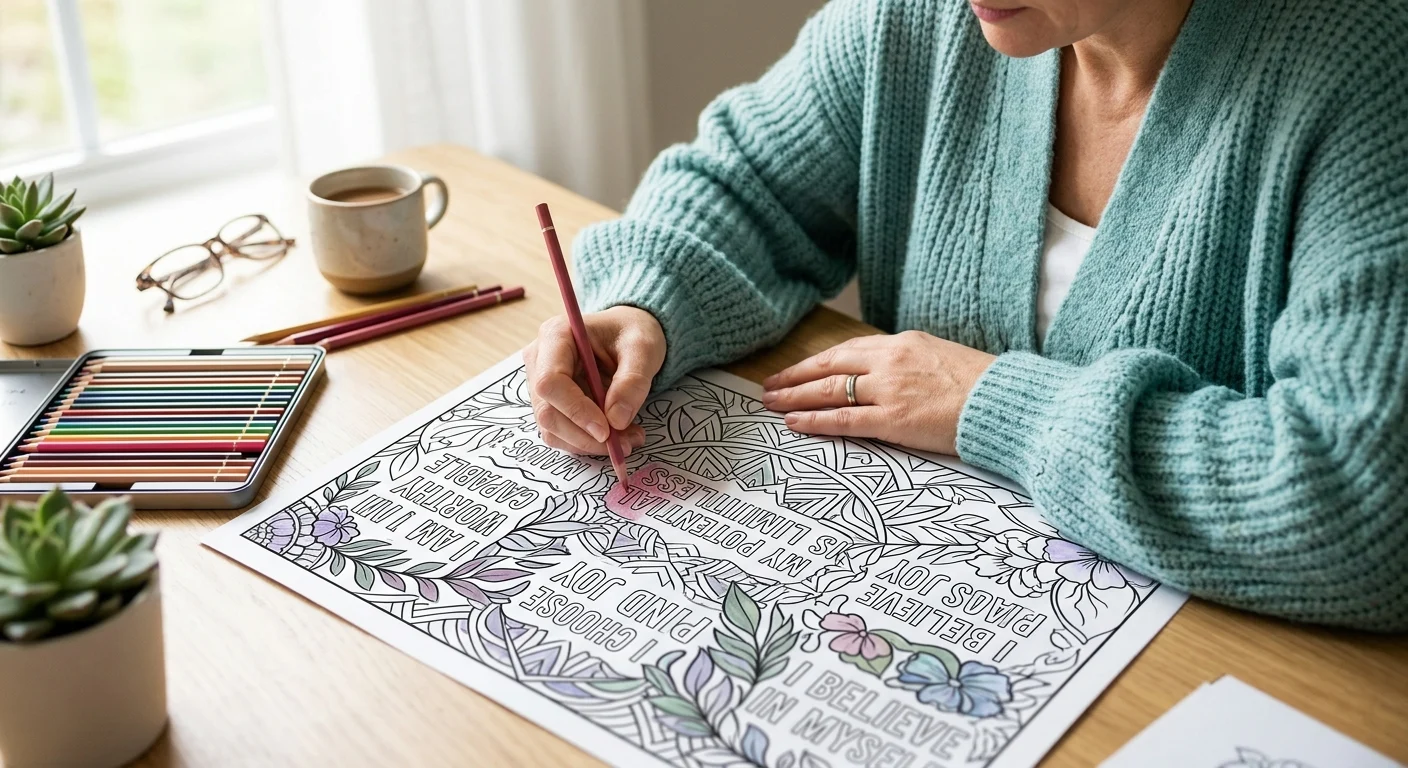 free printable positive affirmation coloring pages