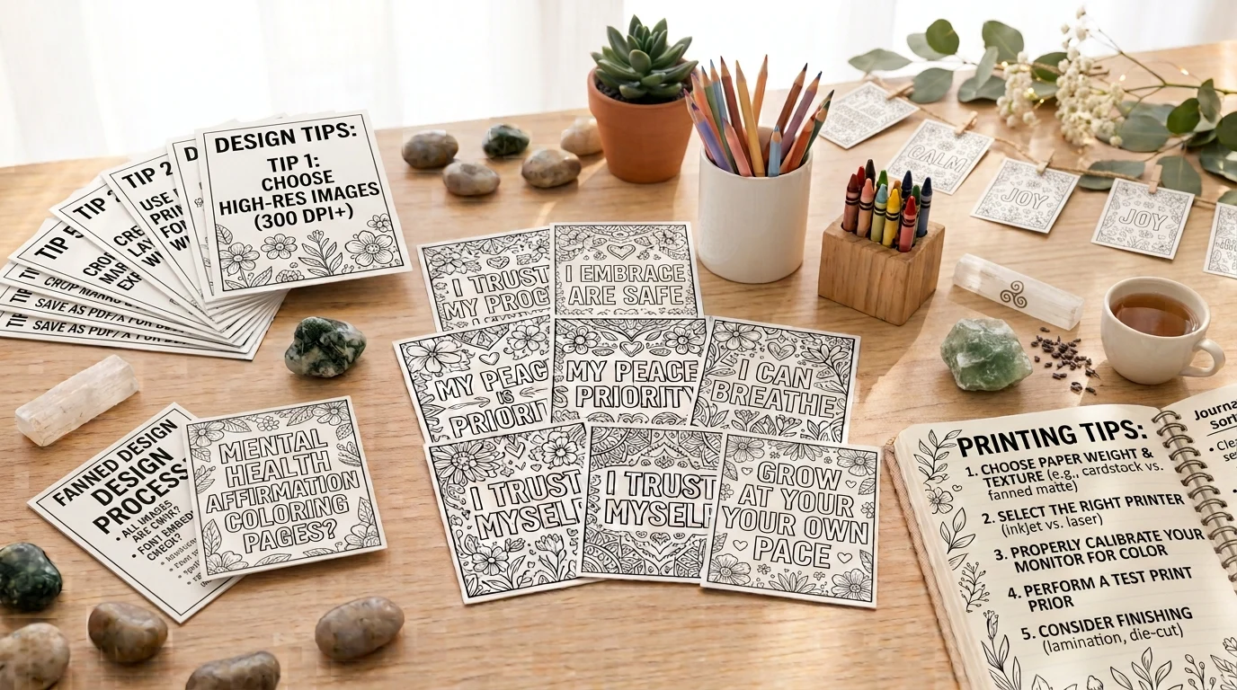 mental health affirmation coloring pages