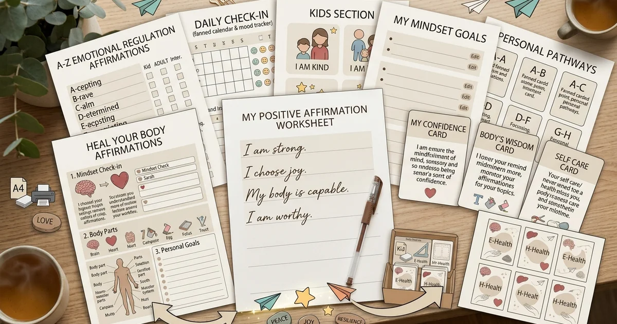 positive affirmation worksheets