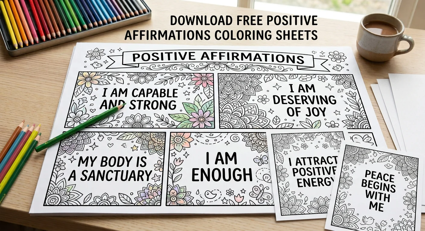 positive affirmations coloring sheets