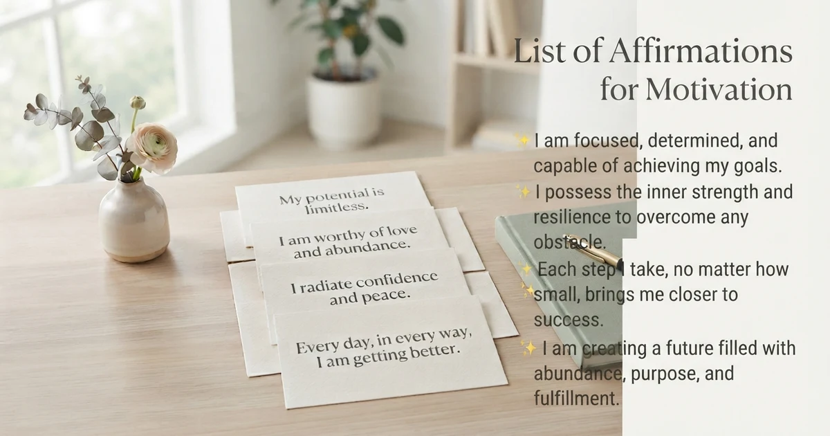 list of affirmations