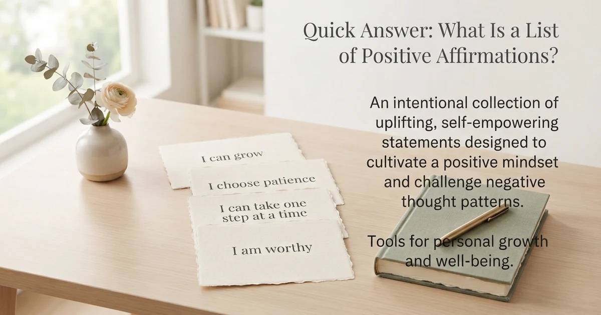 list of positive affirmations