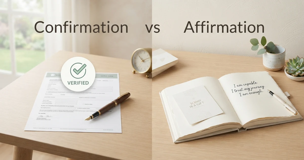 confirmation vs affirmation