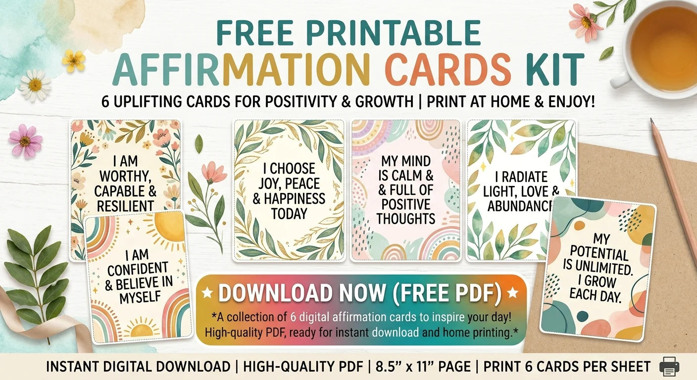 free printable affirmation cards pdf