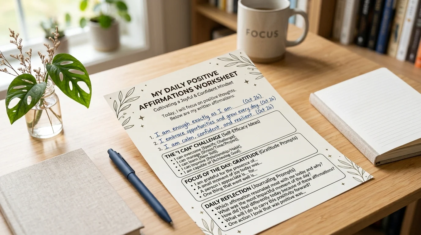 positive affirmations worksheet pdf