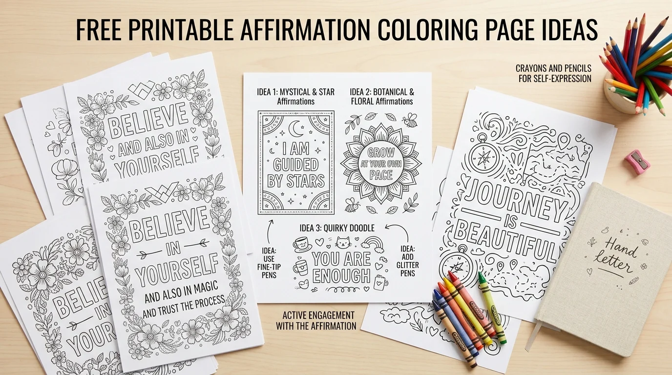 affirmations coloring pages