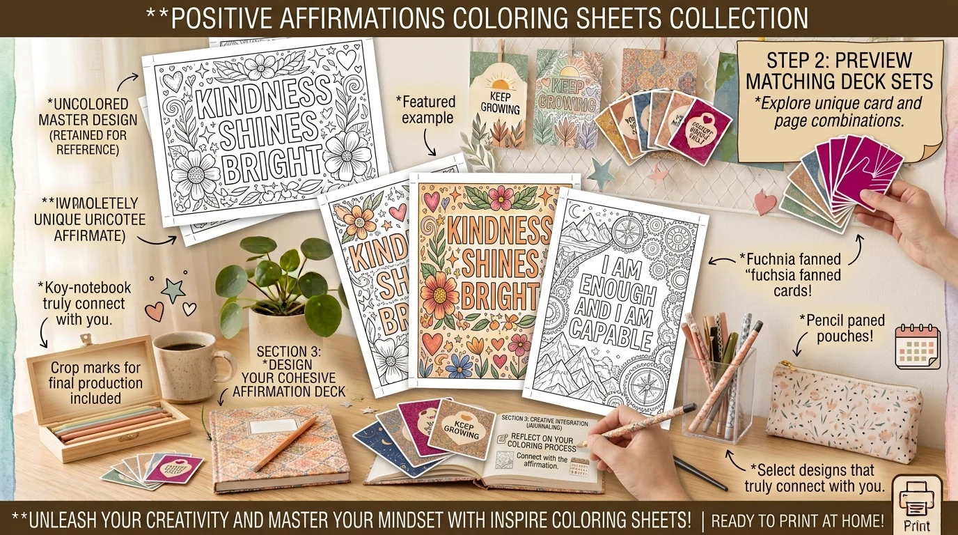 positive affirmations coloring sheets