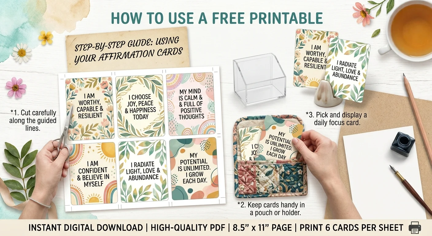 free printable affirmation cards pdf