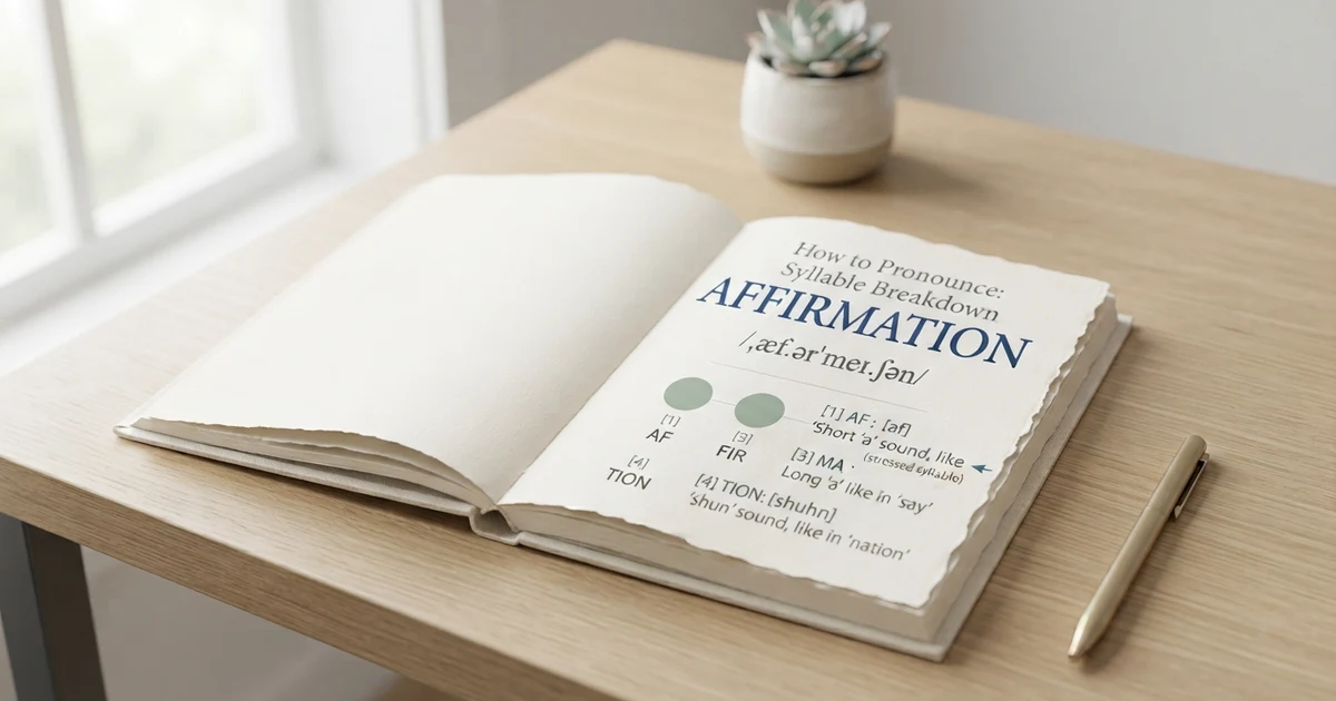 how to pronounce affirmation