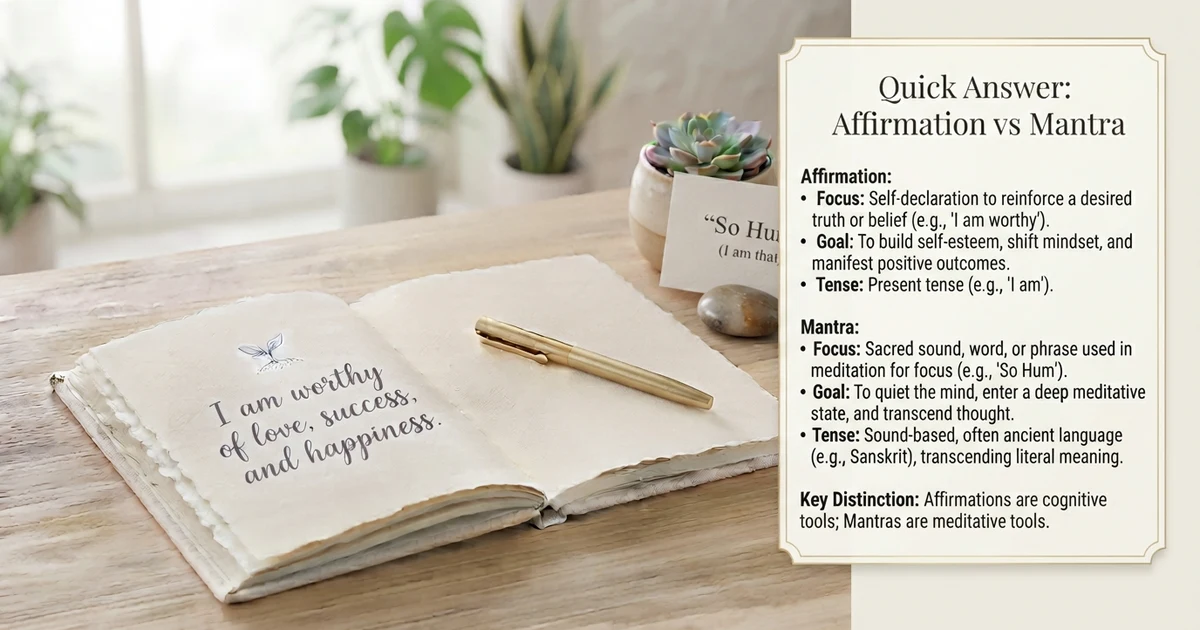 affirmation vs mantra
