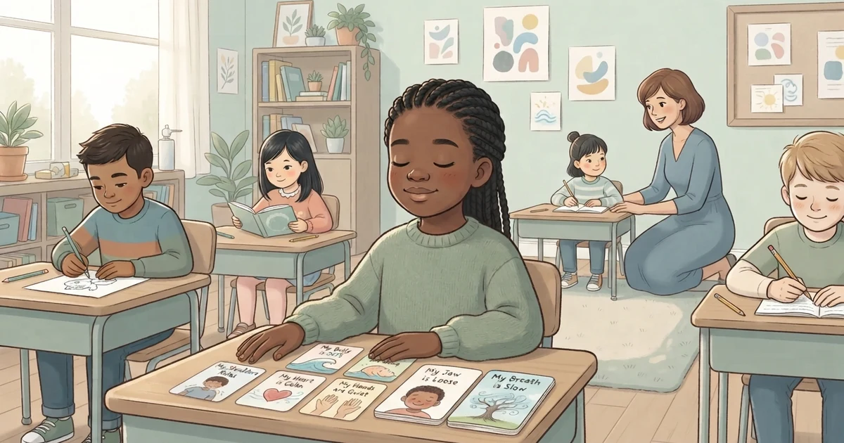 body calm affirmation for kids during school