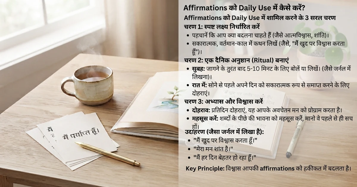 affirmation hindi meaning