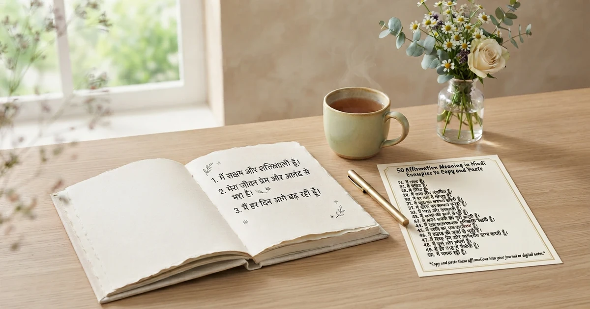 affirmation meaning in hindi