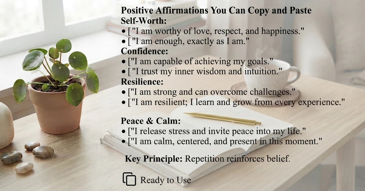 positive affirmations for mental health