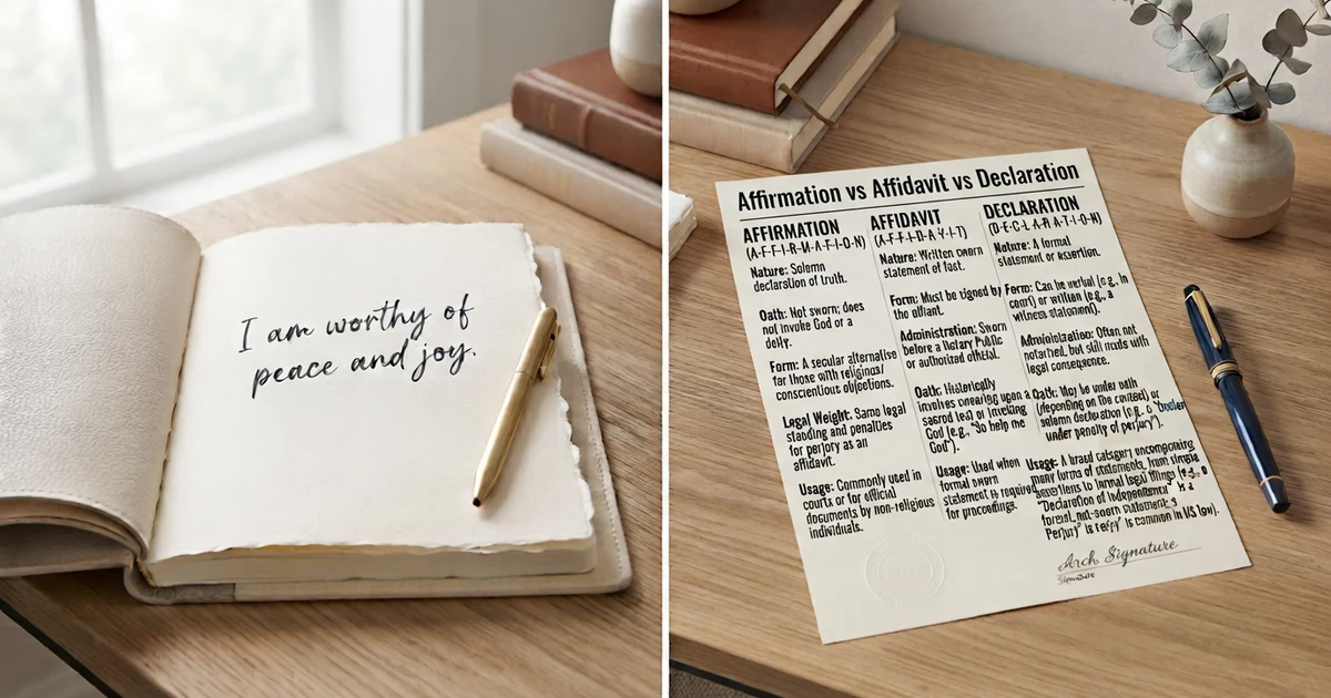 affirmation vs affidavit
