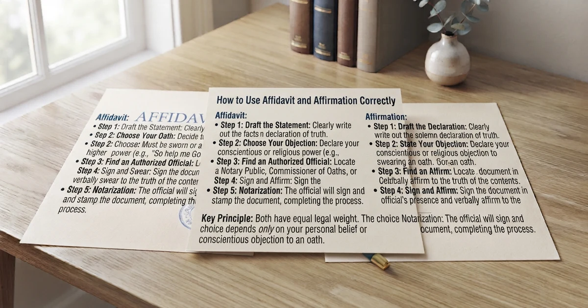 affidavit vs affirmation