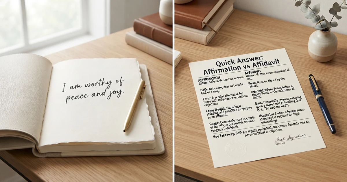 affirmation vs affidavit