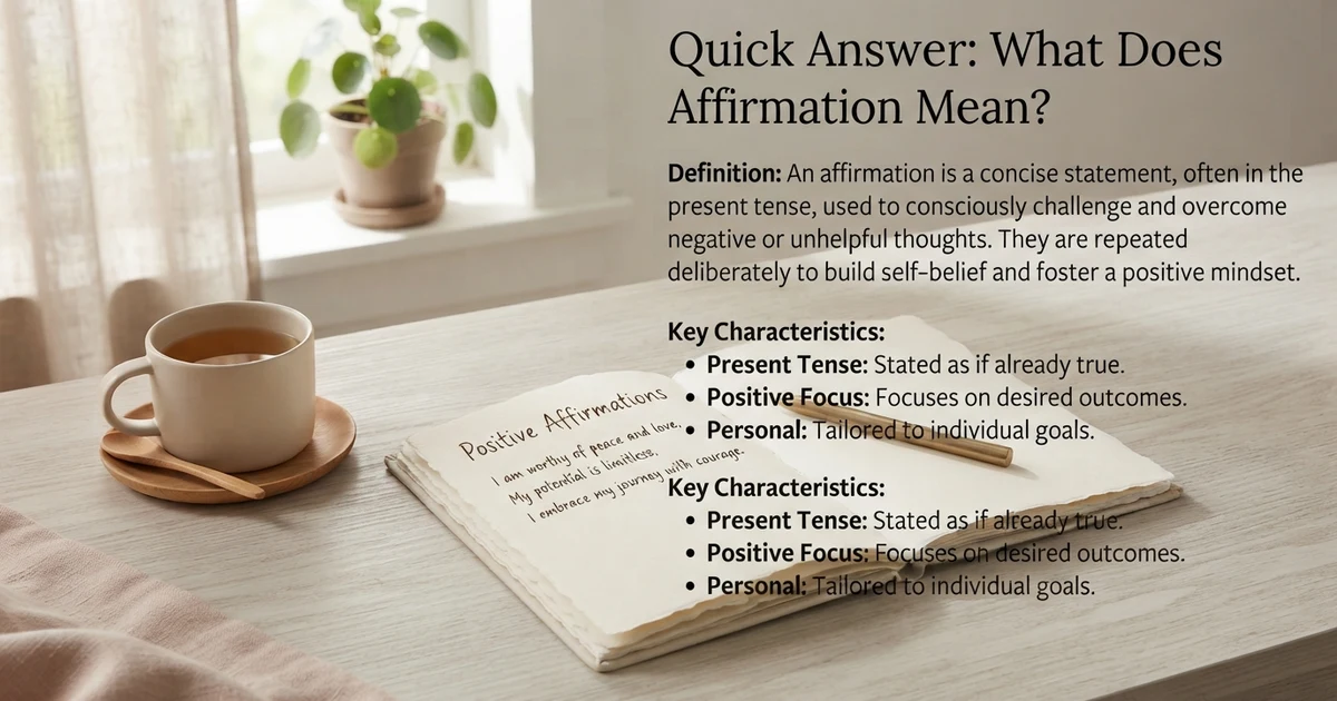 affirmation meaning