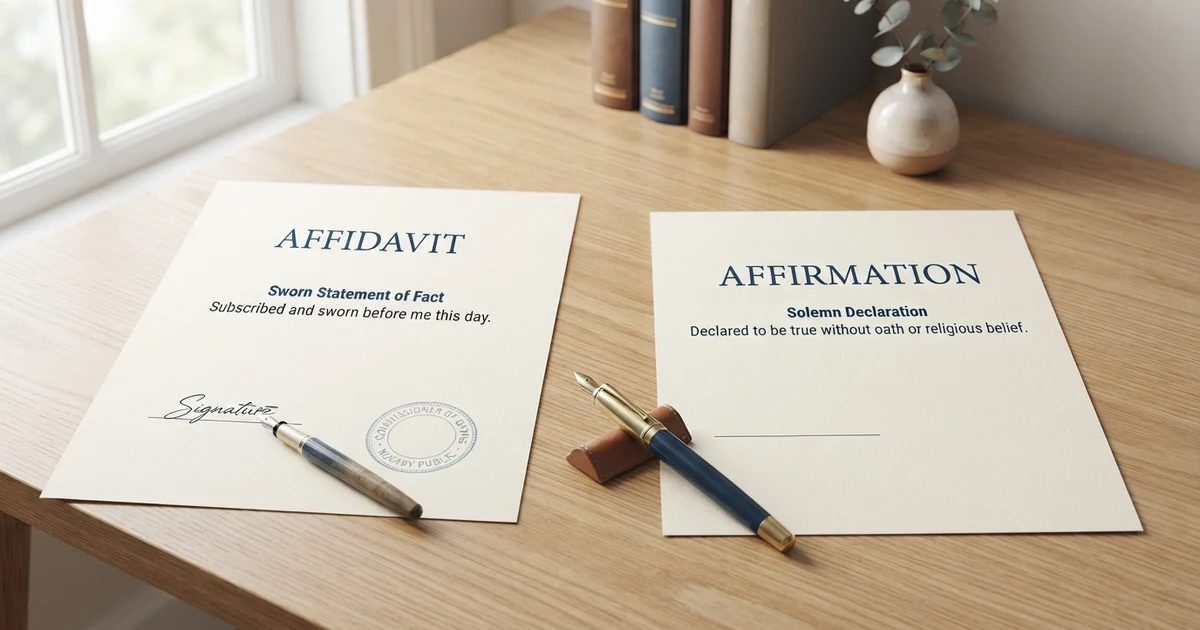 affidavit vs affirmation