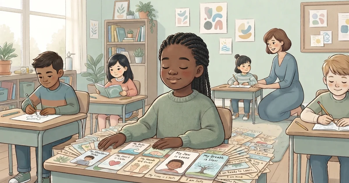 body calm affirmation for kids during school