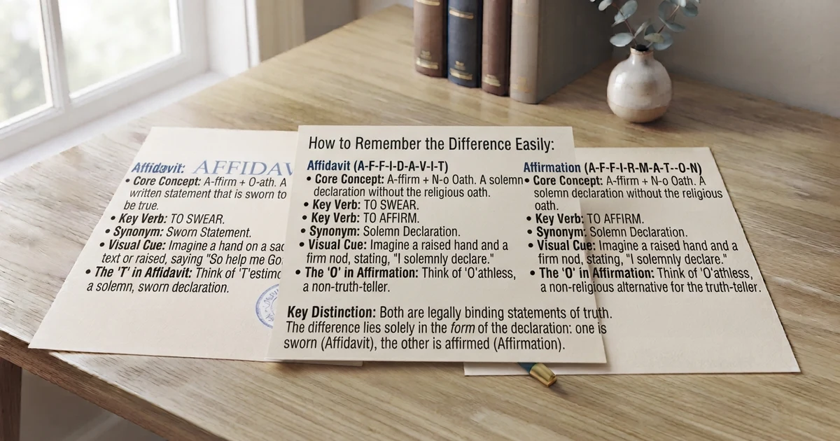 affidavit vs affirmation