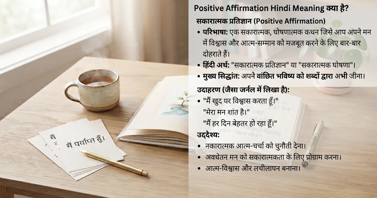 affirmation hindi meaning
