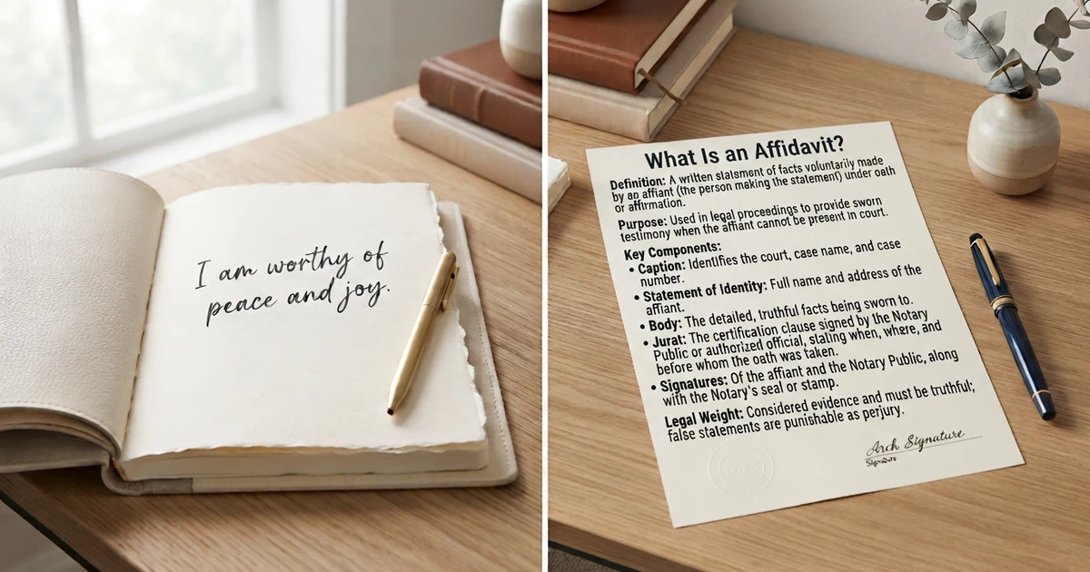 affirmation vs affidavit